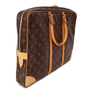 Louis Vuitton Brown Leather Voyage Document Monogram Porte Briefcase